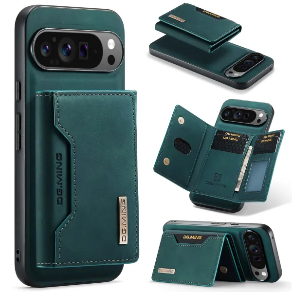Google Pixel 9 Pro All Model Leather Phone Case With Magnetic Card Wallet